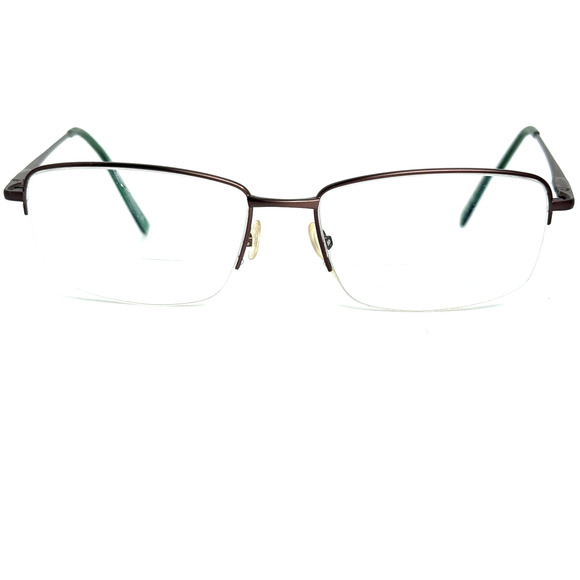Elliot Ives Linden Accessories - Elliot Ives Wingnut Half Rim Brown Eyeglasses Frame 61-18-150 H17836‎